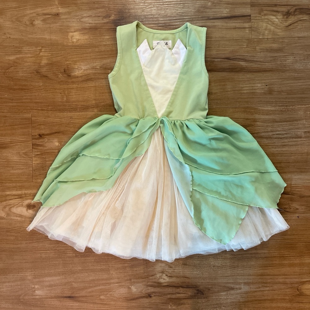 Green and Cream Kids Fairy Costume